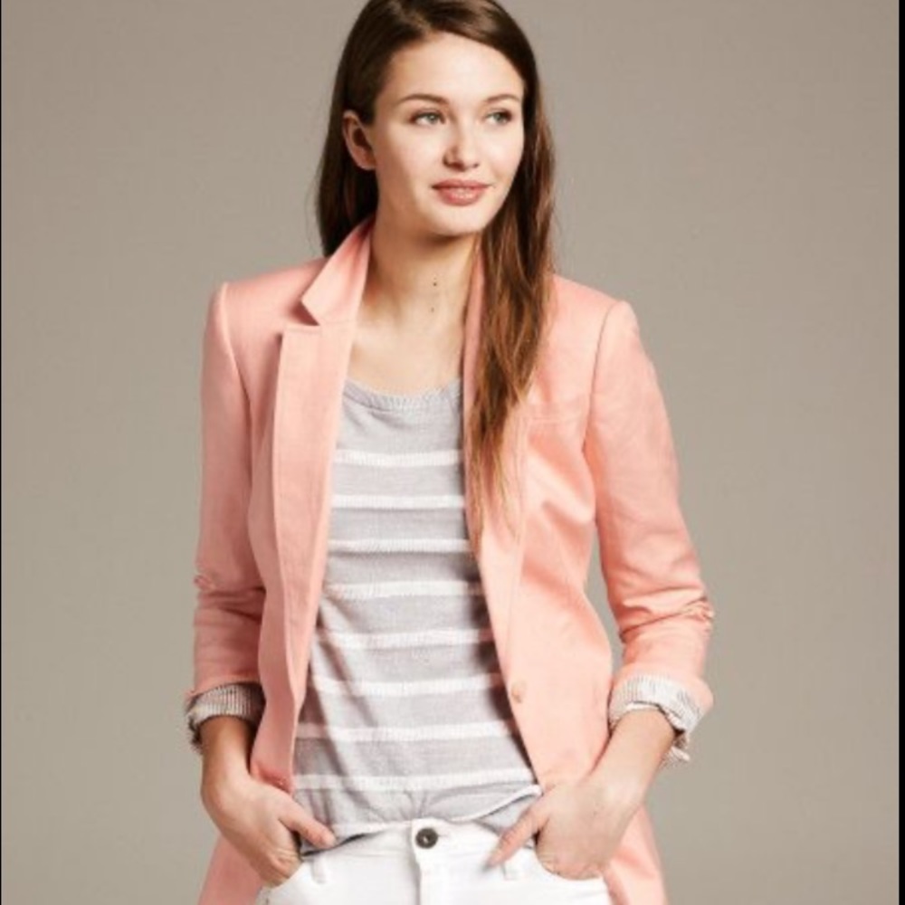 Women’s Pink Cotton Linen Blazer (2014)